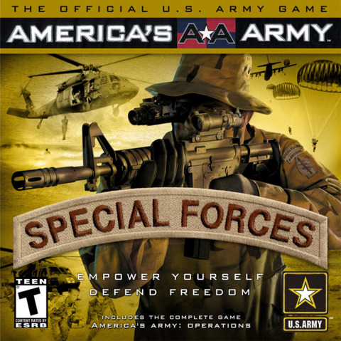 Cover art for America’s Army: Special Forces video game.