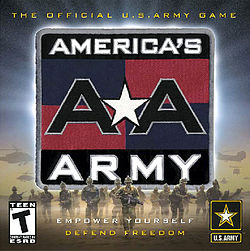 Logo of America’s Army, a military training and recruitment video game.